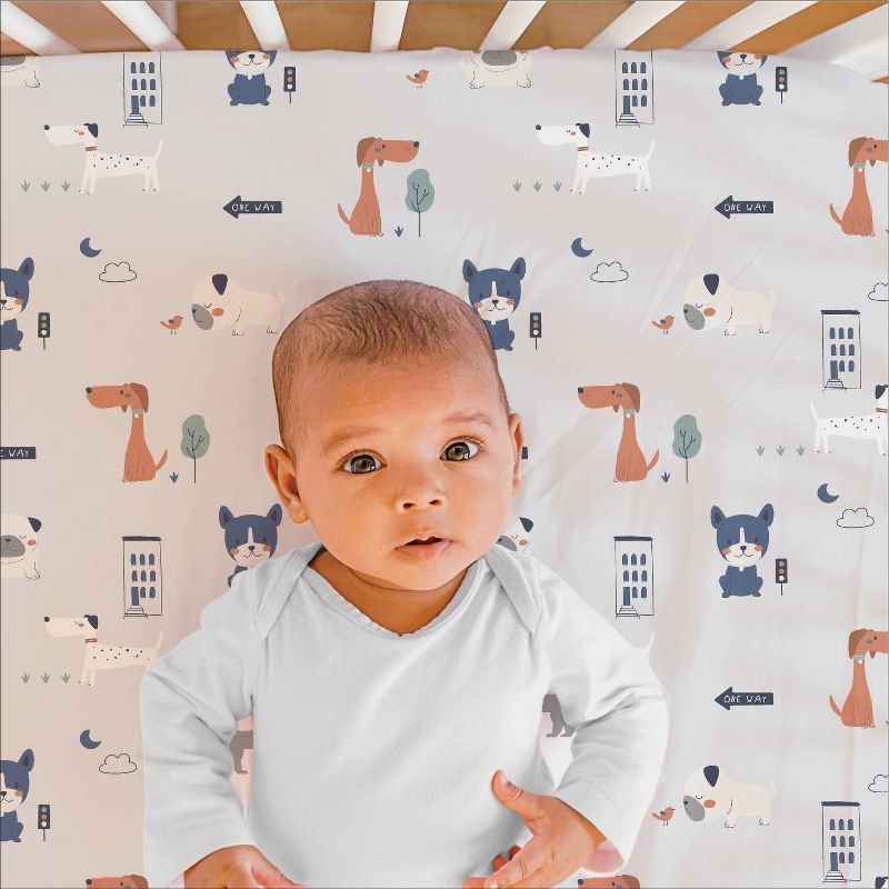 The Peanutshell Pug Life Crib Bedding Set - 3pc