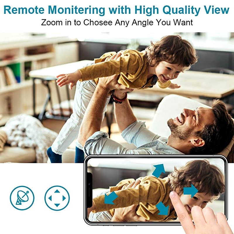 Wireless Home Camera HD Pet Cameras 2Pack Home Security System with Motion Detection TwoWay Audio Night Vision PTZ Indoor Surveillance System and Remote Monitor for BabyPet