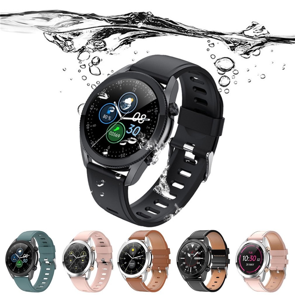 I12 1.3 Inch Color Full Touch Screen Smart Watch Men Women Waterproof Heart Rate With Phone Call Music Sports Tracker,1.3 inch,brown