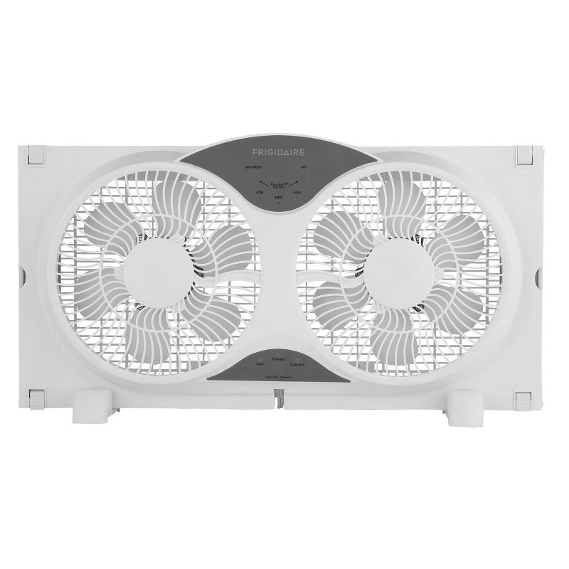 Frigidaire 9" Reversible Twin Window Fan with Remote White