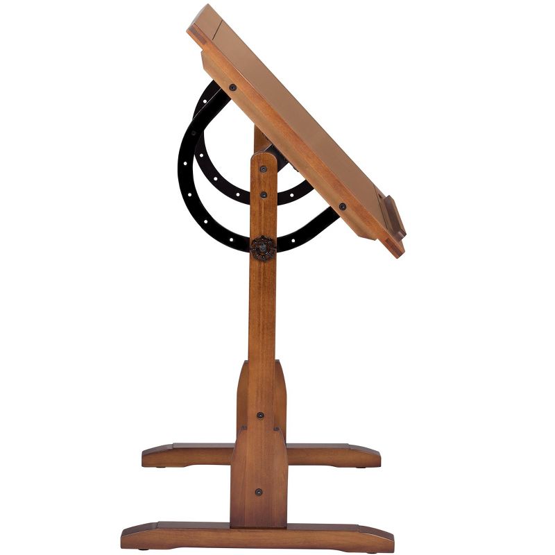 Studio Design 42 Inch Vintage Drawing Drafting Wood Table Craft Desk, Rustic Oak