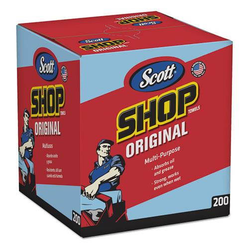 Scott Shop Towels Blue Double Recrepe 10 x 13 200/Box 8 Boxes/Carton 75190