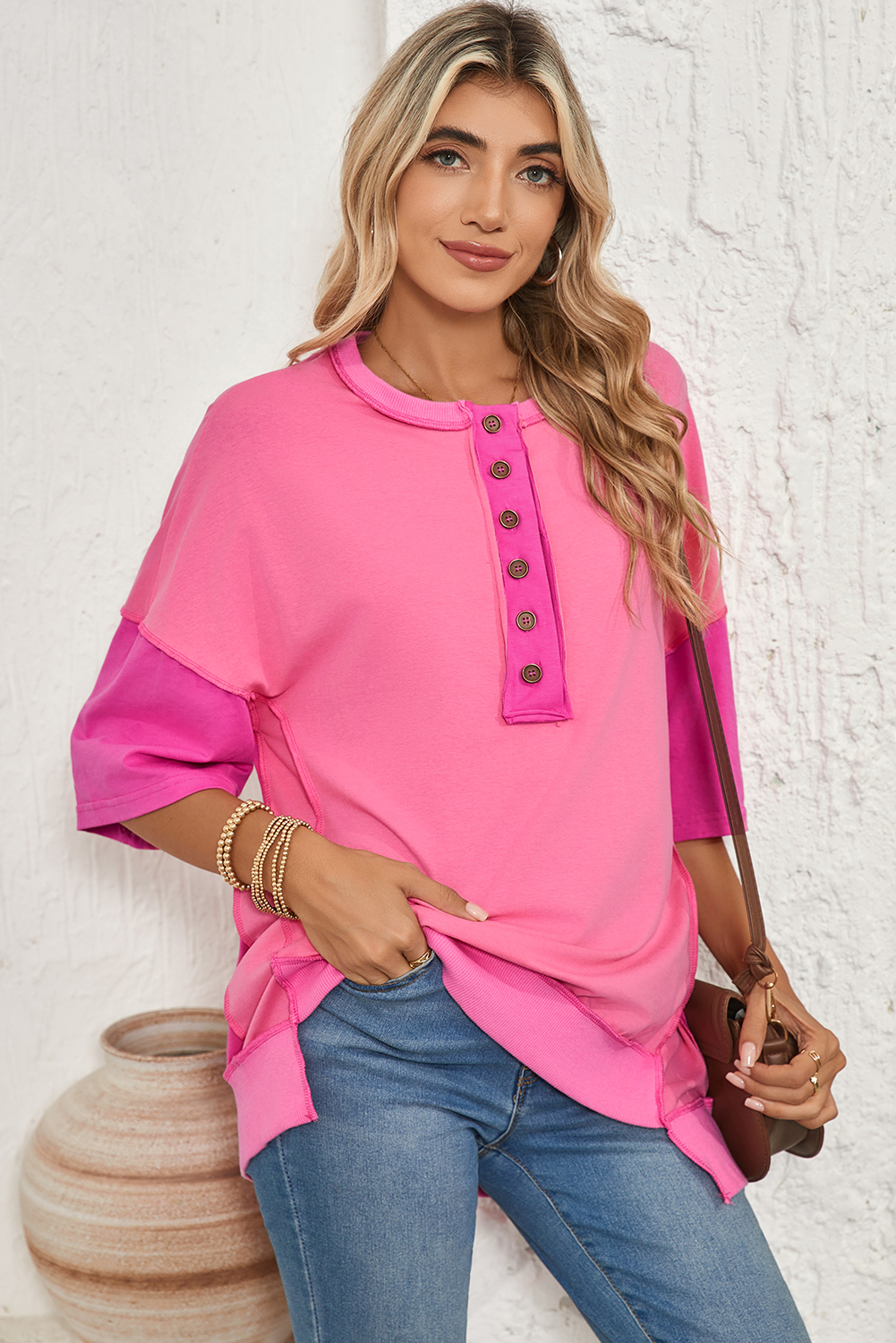 White Tie-dye Print Oversized Boyfriend T Shirt