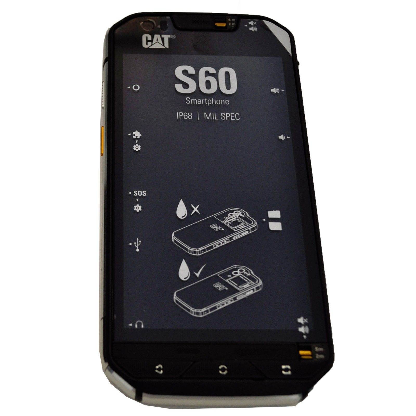 Caterpillar CAT S60 32GB Dual-SIM (No CDMA, GSM only) Factory Unlocked Thermal Imaging Rugged Smartphone (Black) - UK/EU Version