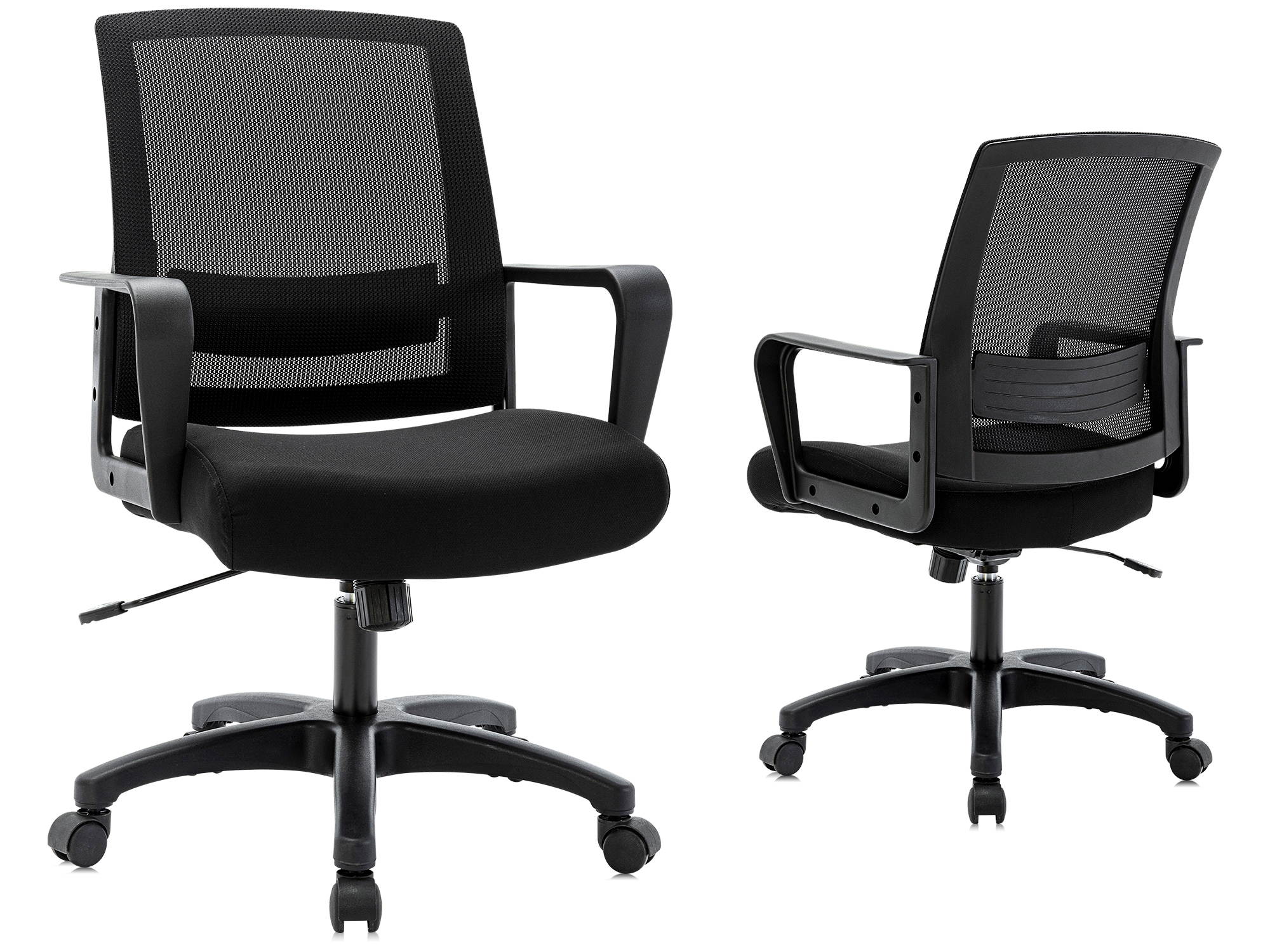 STARSPACE Ergonomic Office Chair Home Office Swivel Computer Chair with Armrests Lumbar Support, Modern Mid-back Mesh Executive Chair