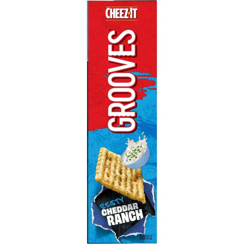 Cheez-It Zesty Cheddar Ranch Grooves Crispy Cracker Chips - 9oz