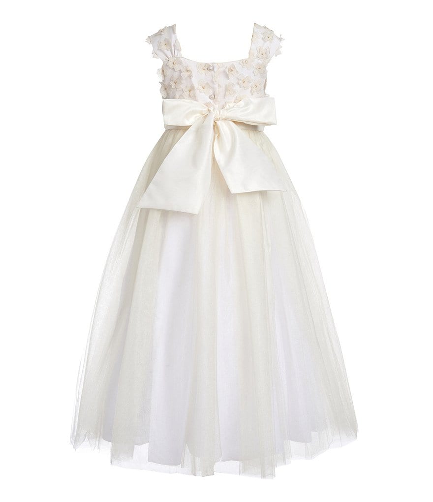 Badgley Mischka Little Girls 4-6X Floral/Tulle Fit & Flare Dress