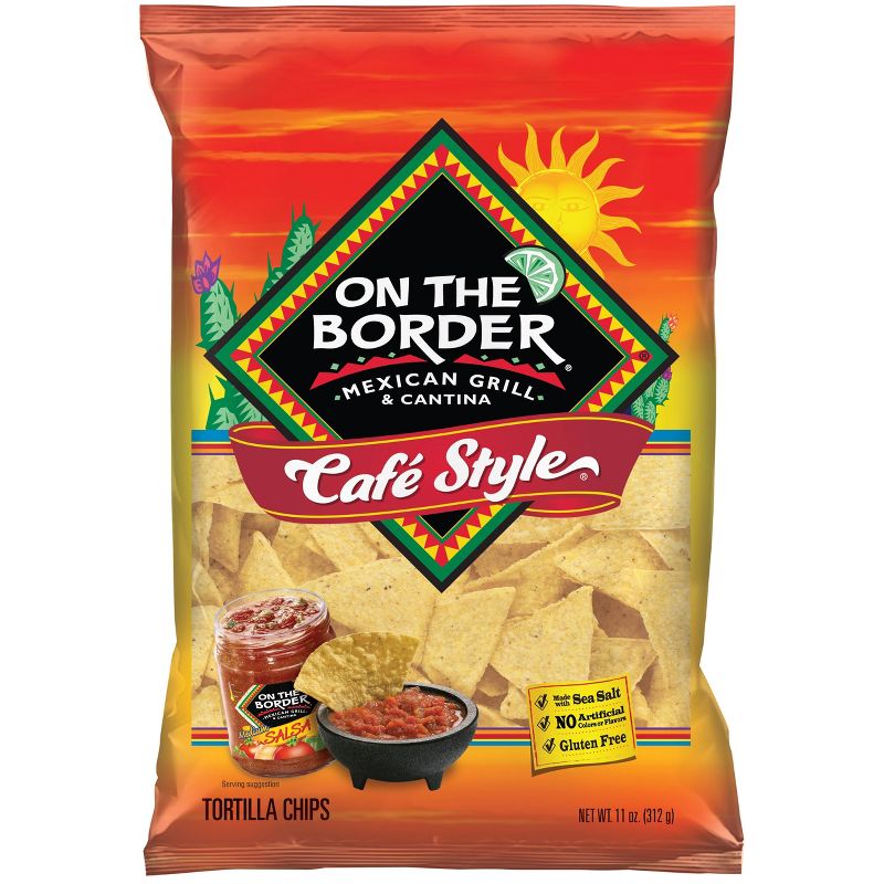 On The Border Café Style Tortilla Chips - 11oz