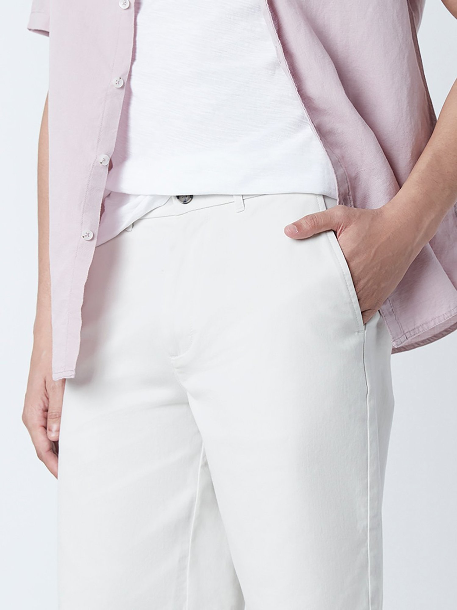 WES Casuals by Westside White Relaxed Fit Shorts