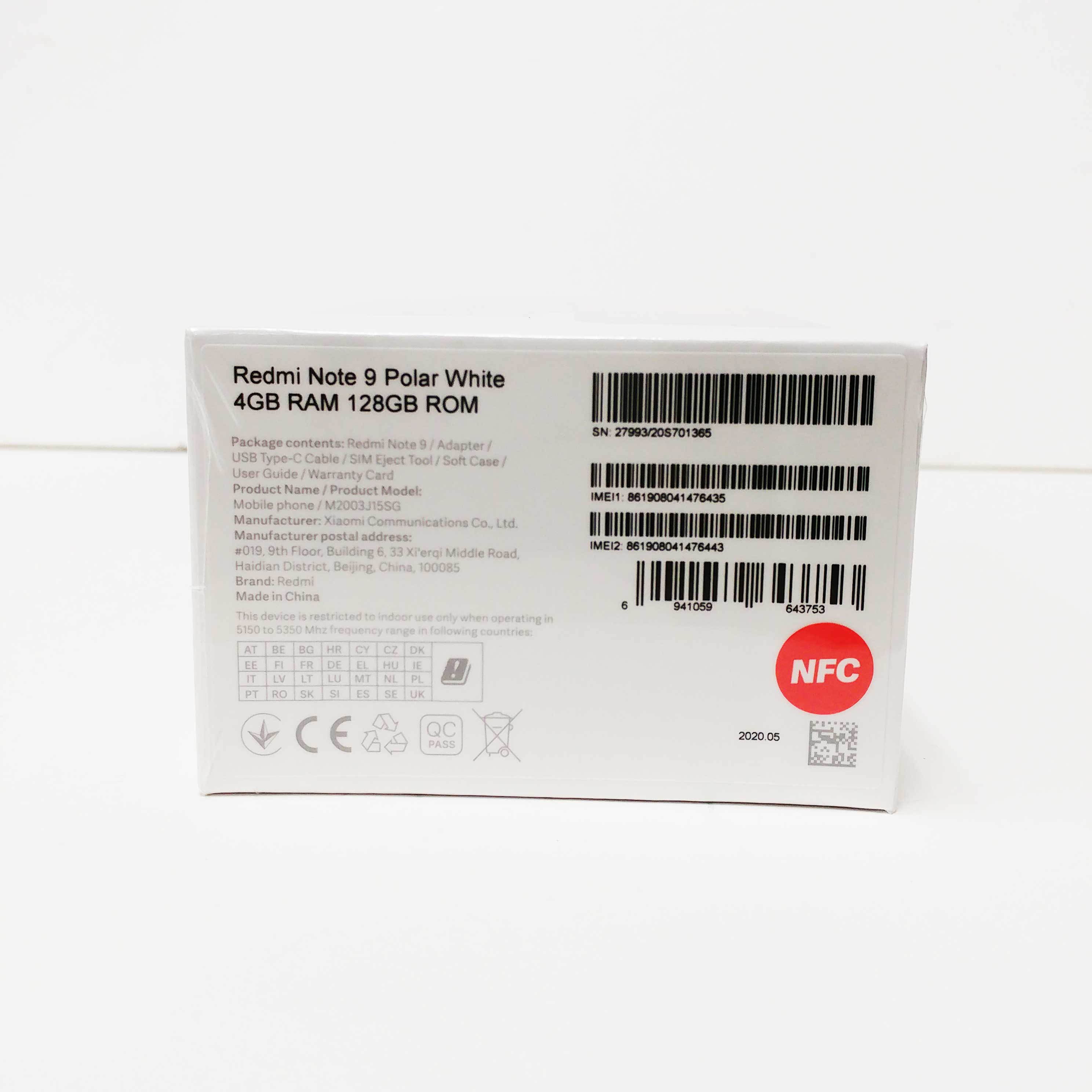 Xiaomi Redmi Note 9 128GB Dual SIM GSM Only , 5020mah Battery, 6.53" FHD + Display 4G LTE 4GB RAM 48MP Quad Camera Hotshot Smartphone - Forest Green - International Version