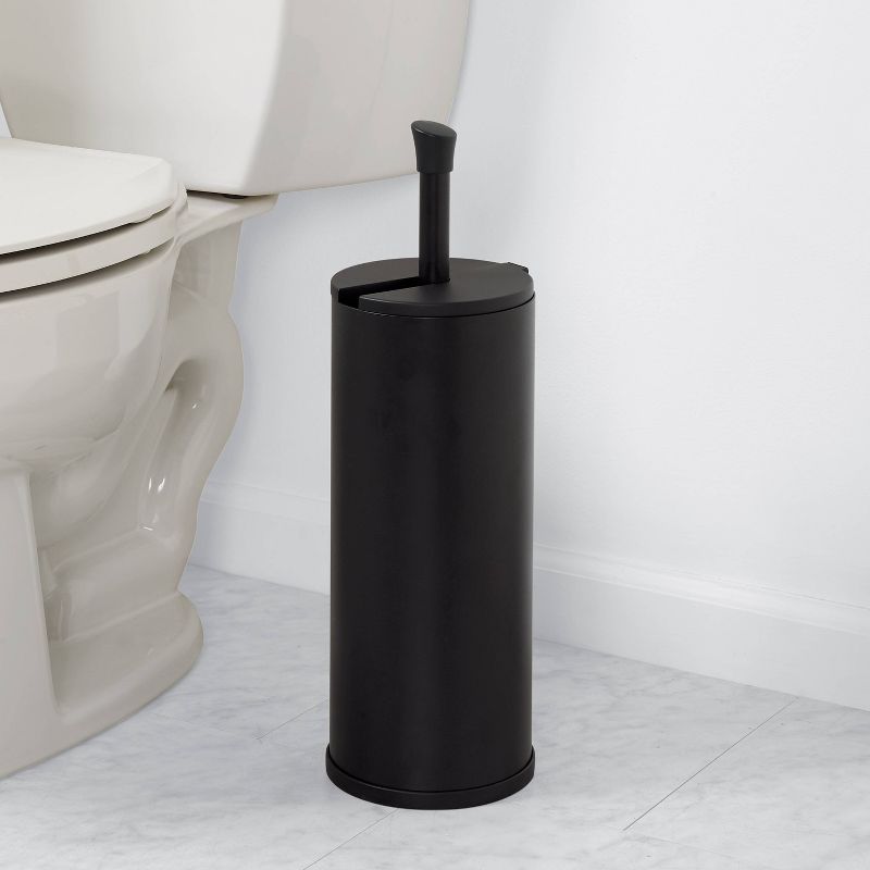 Three Roll Smart Accessories NeverRust Toilet Paper Holder Black - Zenna Home