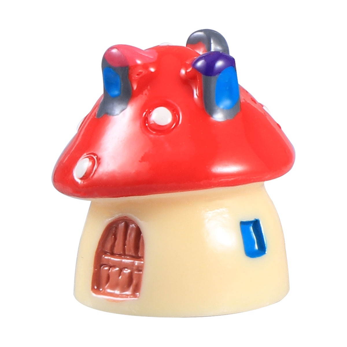 Mushroom House Micro Landscape Decoration Miniatures Terrarium mini house Decor DIY Lovely Mushroom Shaped Moss Ornaments Accessories (Extra Small Size, Red)