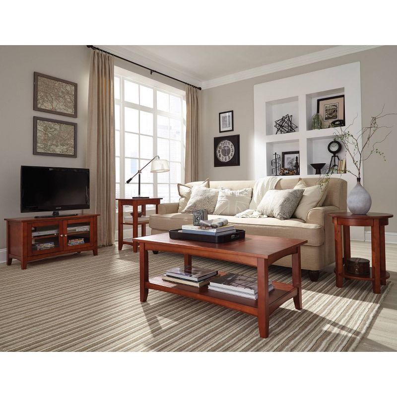 Ikiriya Nashville Solid Beige Wood Coffee Table Teak Finish