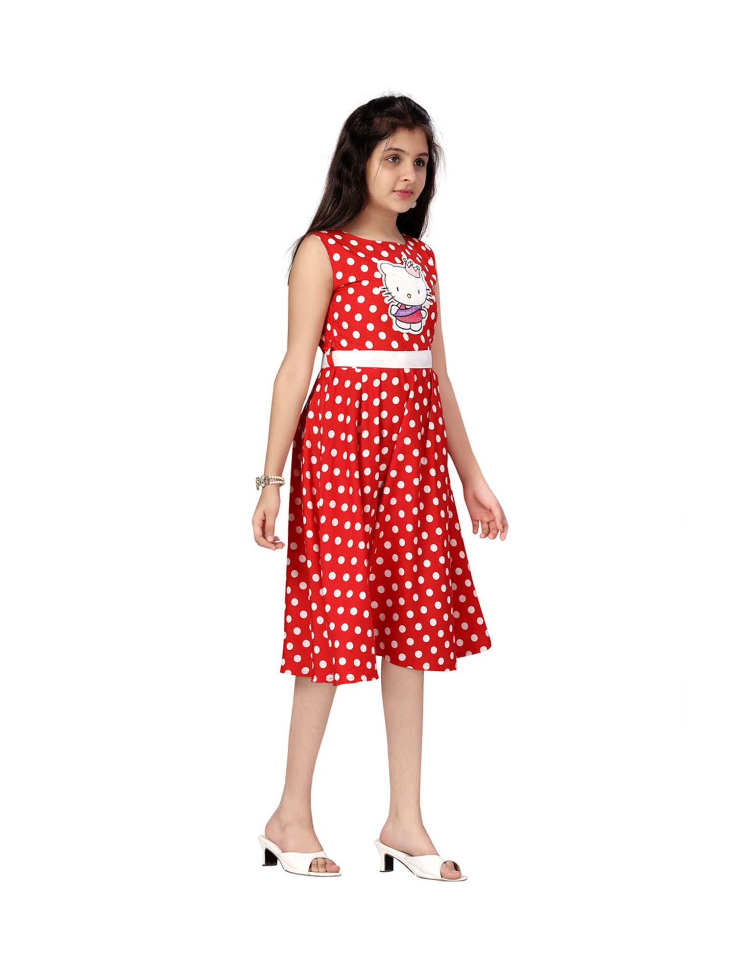 Aarika Kids Red Printed Dress