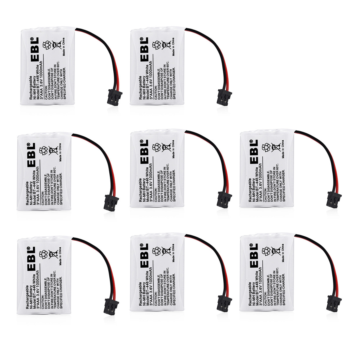 EBL 3 Pack 1000mAh 3.6V Ni-MH Battery for Uniden BT-446 BT446, BP-446 BP446, BT-1005 BT1005, TRU8885, TRU8885-2 Cordless Phone Batteries