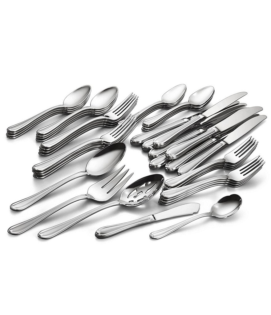 Gorham Melon Bud Frosted 45-Piece Stainless Steel Flatware Set