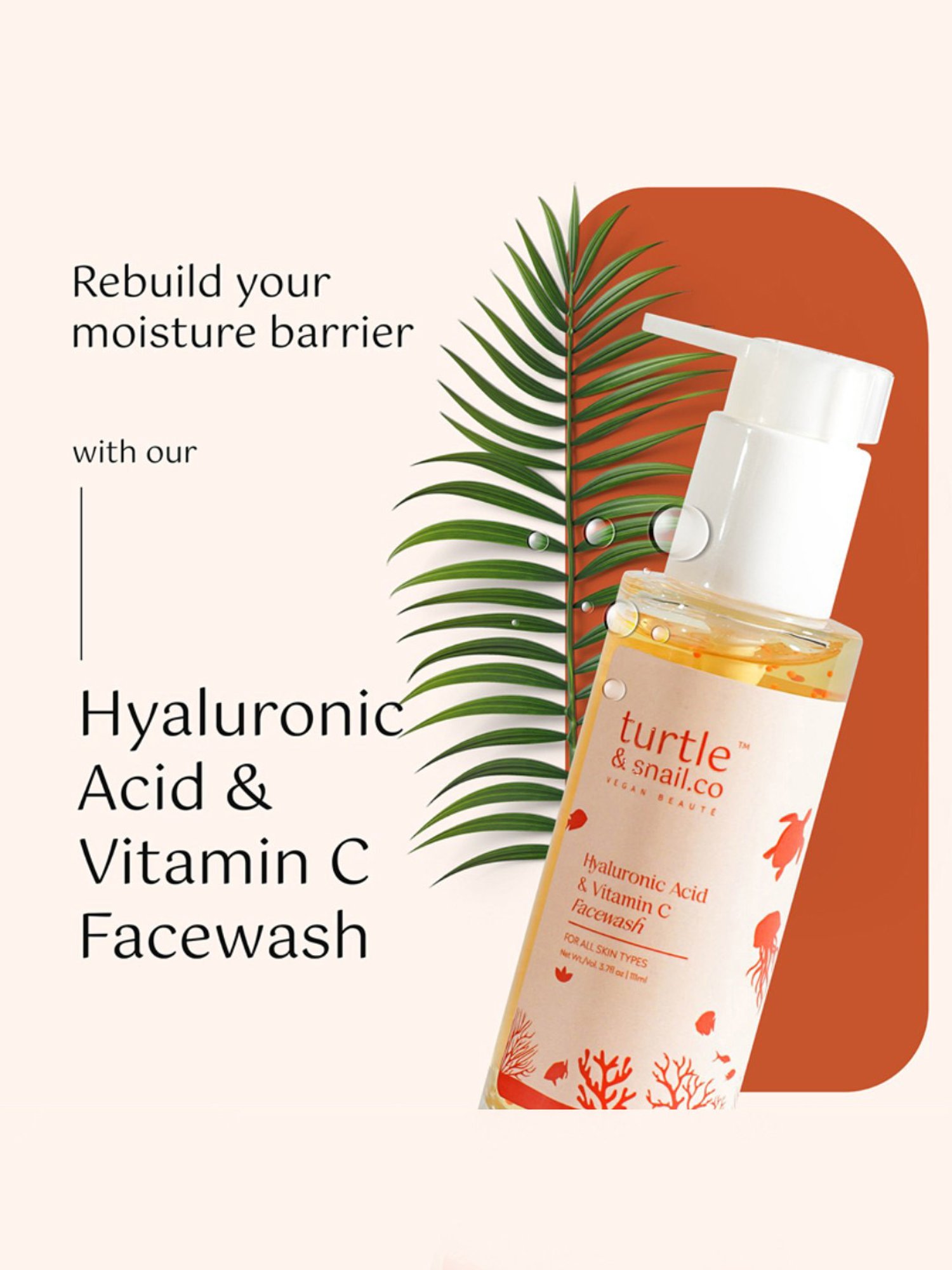 Turtle & Snail.Co Hyaluronic Acid & Vitamin C Facewash - 111 ml