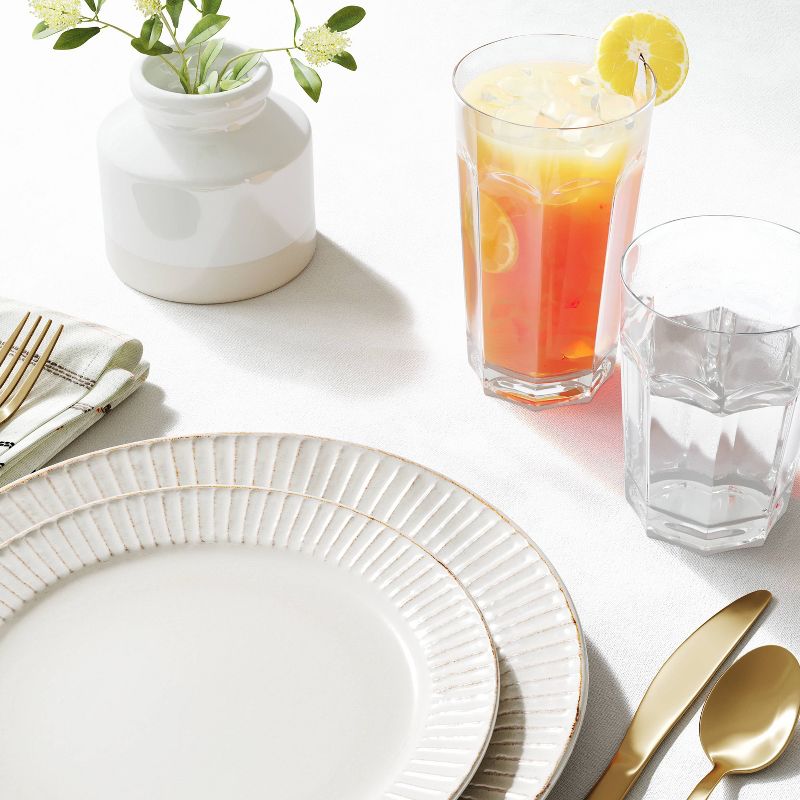 4pk Embossed Glass Drinkware Tall - Hearth & Hand™ with Magnolia