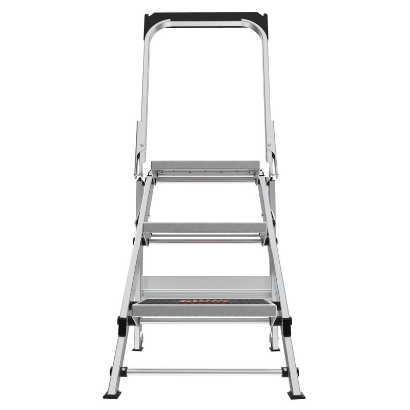 Little Giant Ladder Systems 3-step ANSI Type IA 300 lb Aluminum Stepstool with handrail Gray