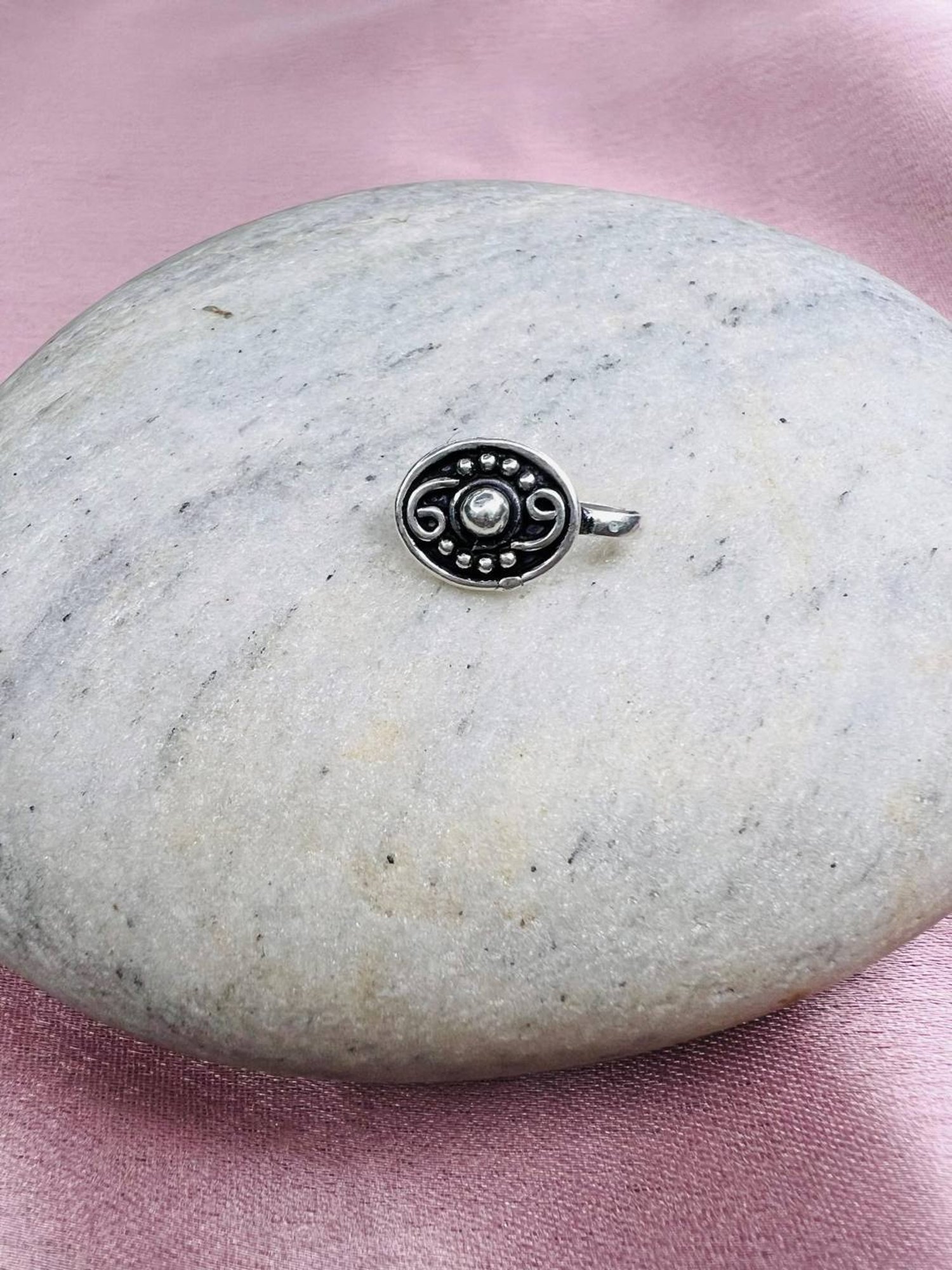 Zavya 92.5 Sterling Silver Floral Nosepin for Women