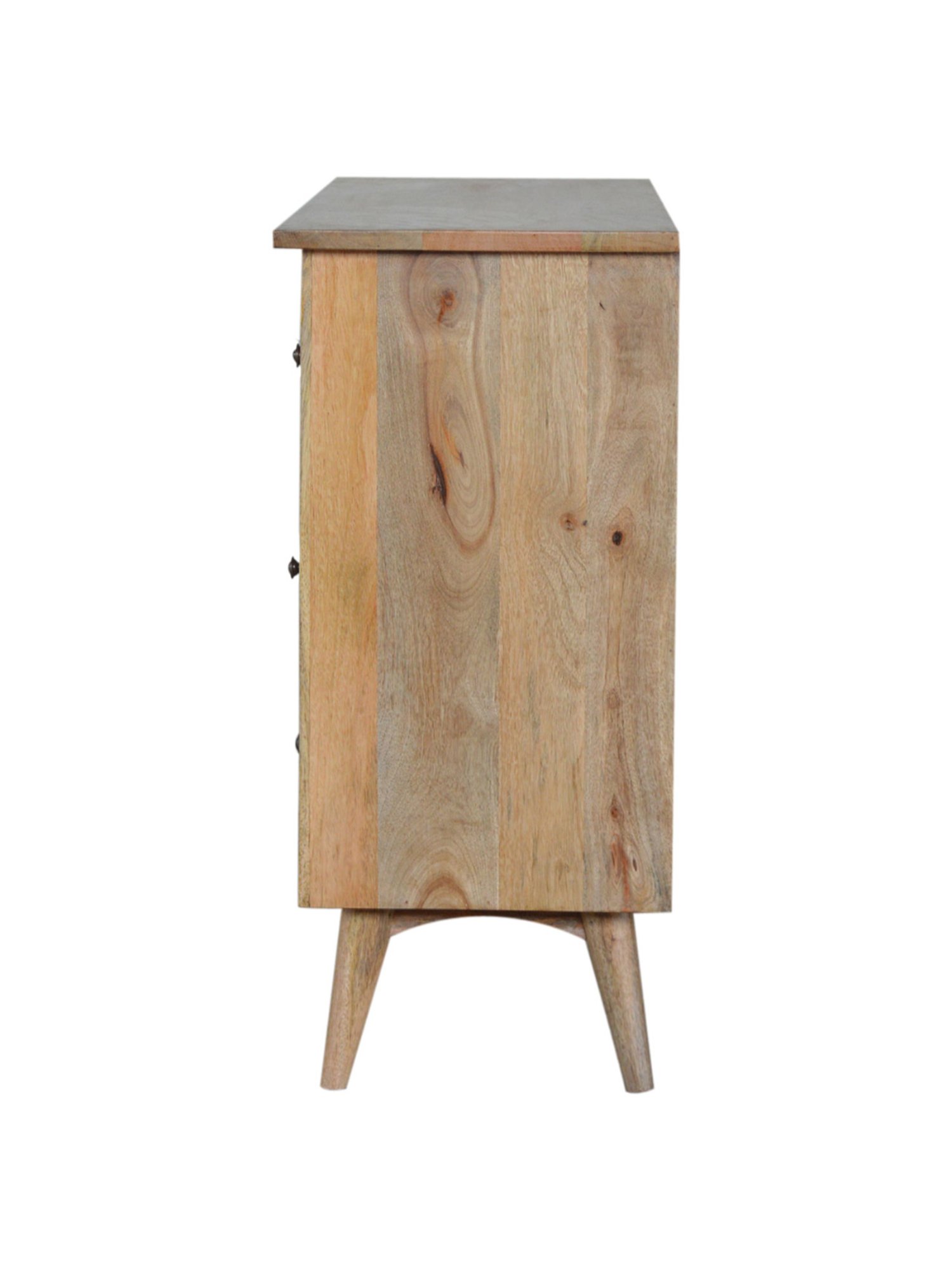 Fabindia Brown Sheesham Wood Textured Cabinet