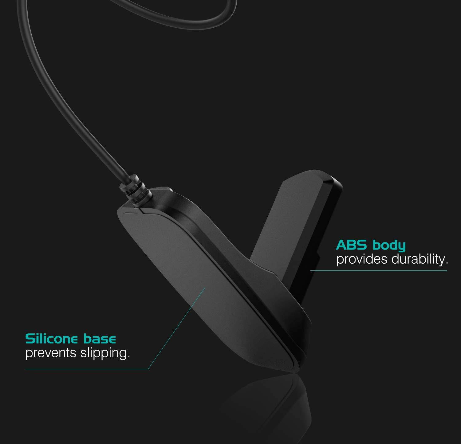 MoKo Charger Dock for Ticwatch S, Portable Replacement Charging Stand Adapter Station Cradle Holder with USB Cable for Ticwatch S/Ticwatch E Watch, Black