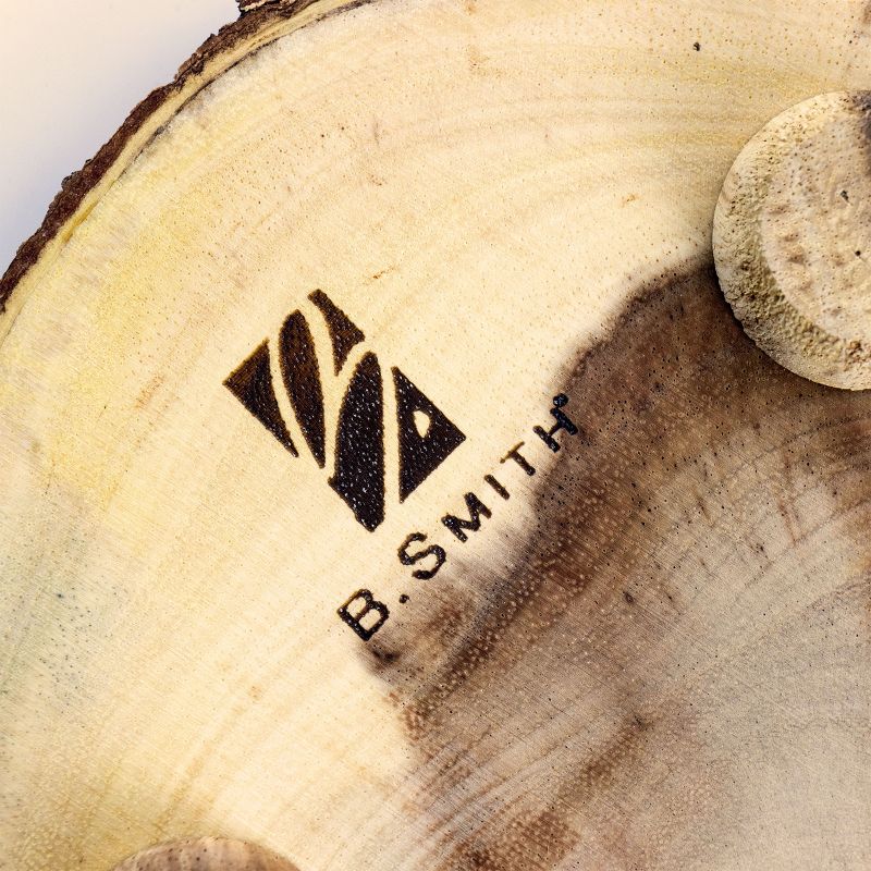 Gibson Home B. Smith 2 Piece 8 Inch Small Stump Acacia Wood Server in Brown