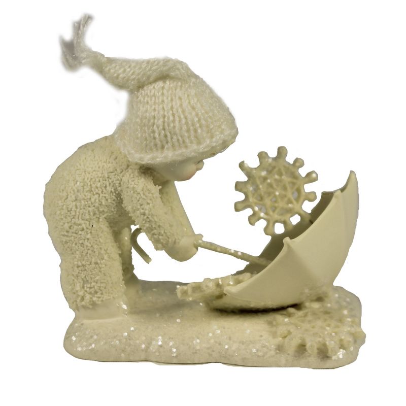 Dept 56 Snowbabies 4.0" Snow Showers Umbrella Christmas Snowflakes  -  Decorative Figurines