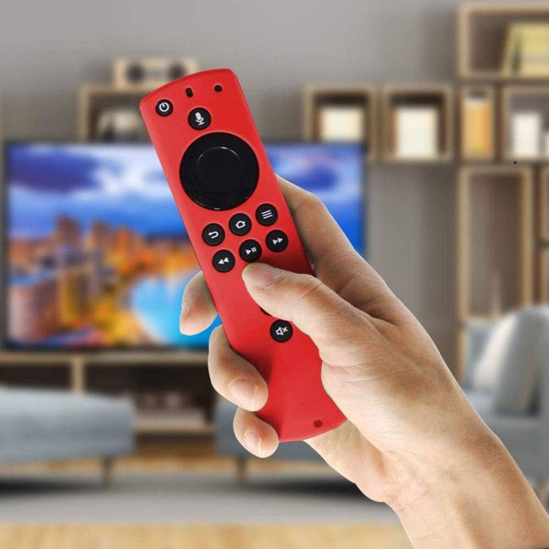 Shockproof Protective Silicone Case/Covers Compatible with All-New Alexa Voice Remote for Fire TV Stick 4K, Fire TV Stick (2nd Gen), Fire TV (3rd Gen) - Red