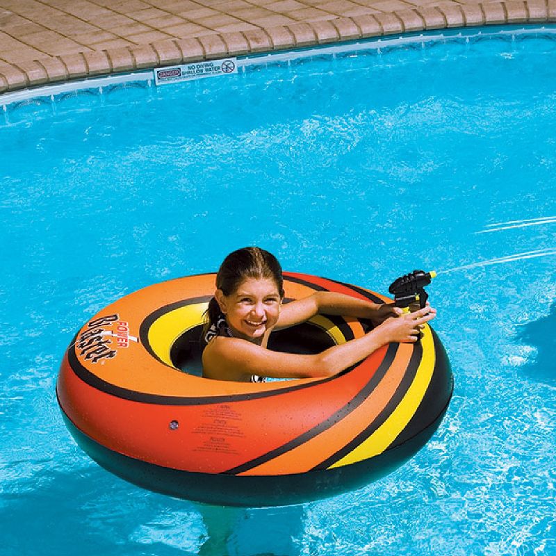 Swimline Orange and Black Inflatable Power Blaster Inner Tubes, 42-Inch