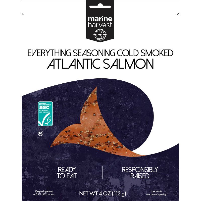 Marine Harvest Everything Seasoning Cold Smoked Salmon - 4oz
