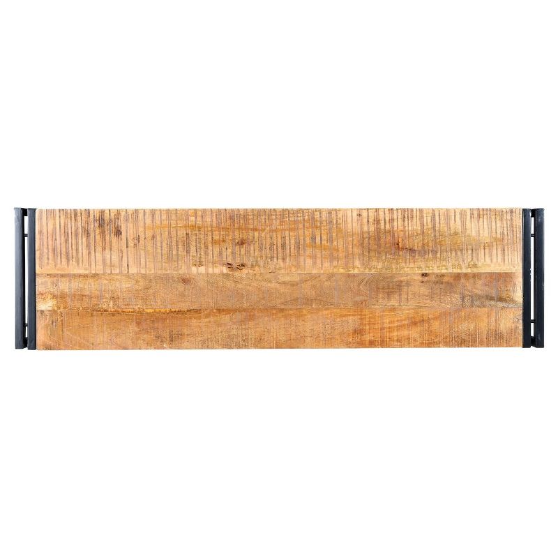 Handcrafted Reclaimed 50" Wood Bench with Iron Legs - Timbergirl