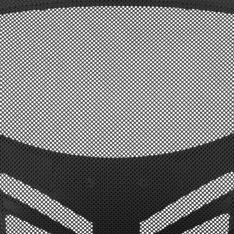 Emma and Oliver Mid-Back Transparent Black Mesh Multifunction Ergonomic Office Chair - Arms