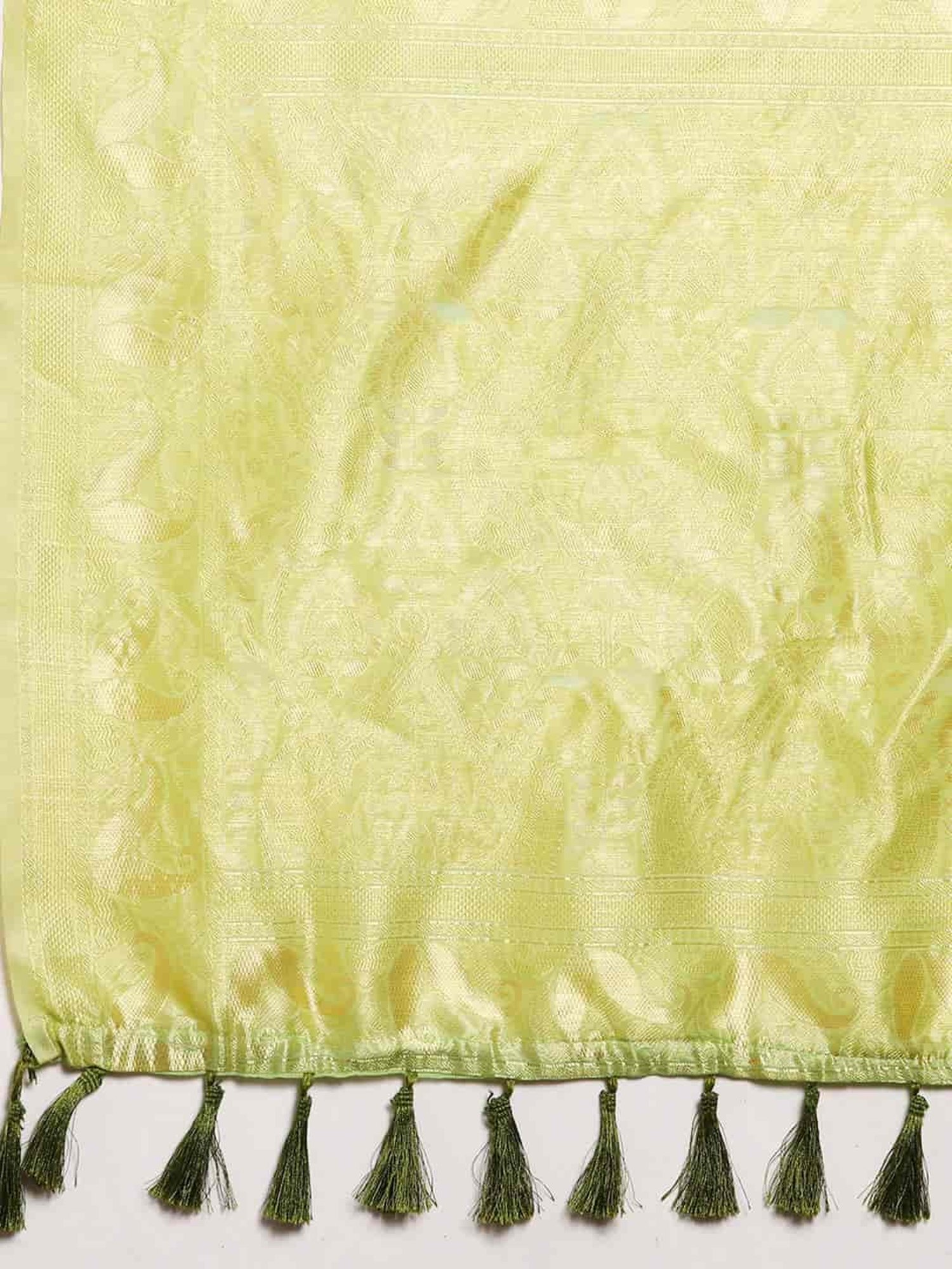 Silk Land Green Cotton Woven Saree With Unstitched Blouse