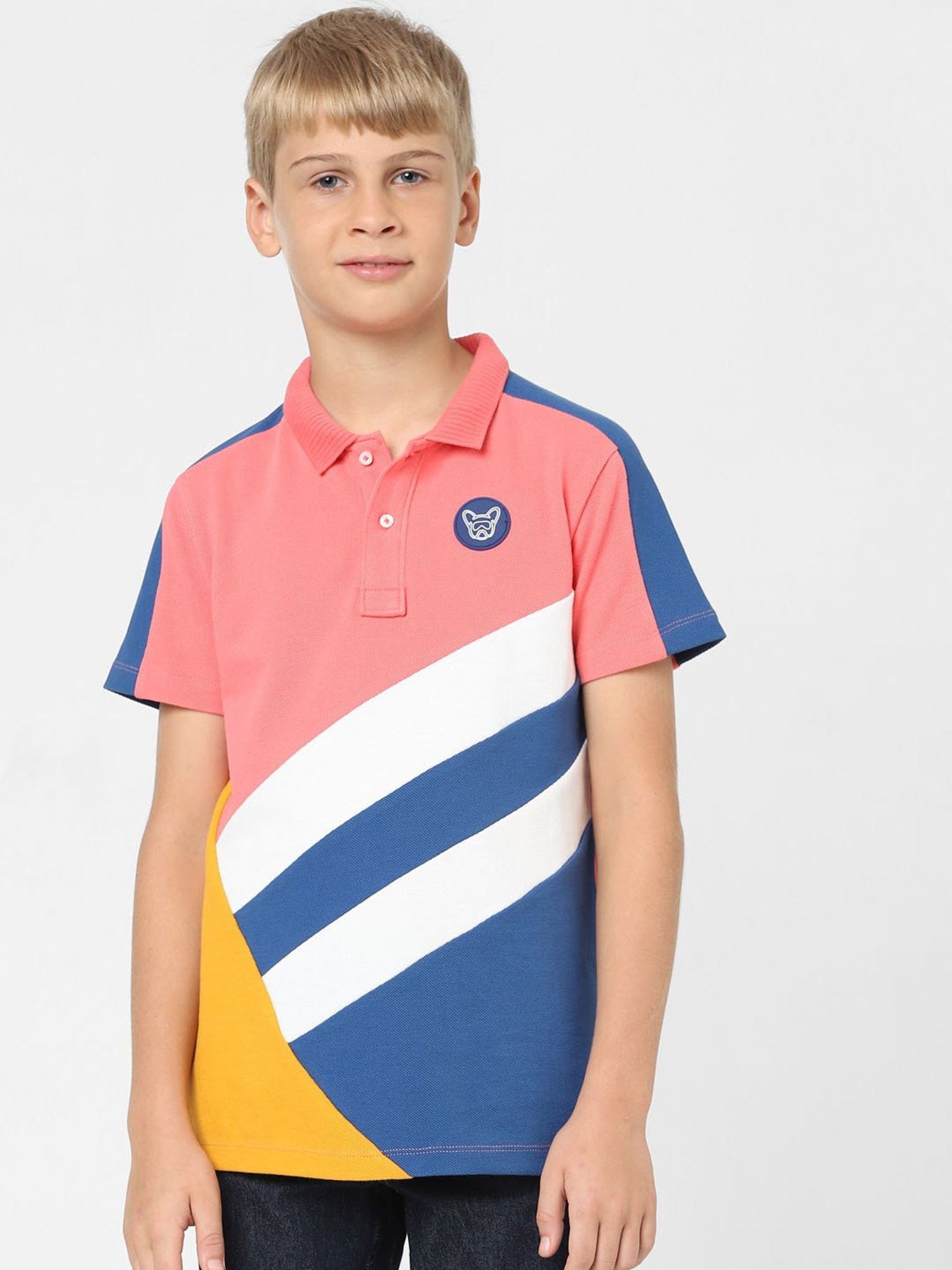 Allen Solly Junior Yellow Logo Print Polo T-Shirt