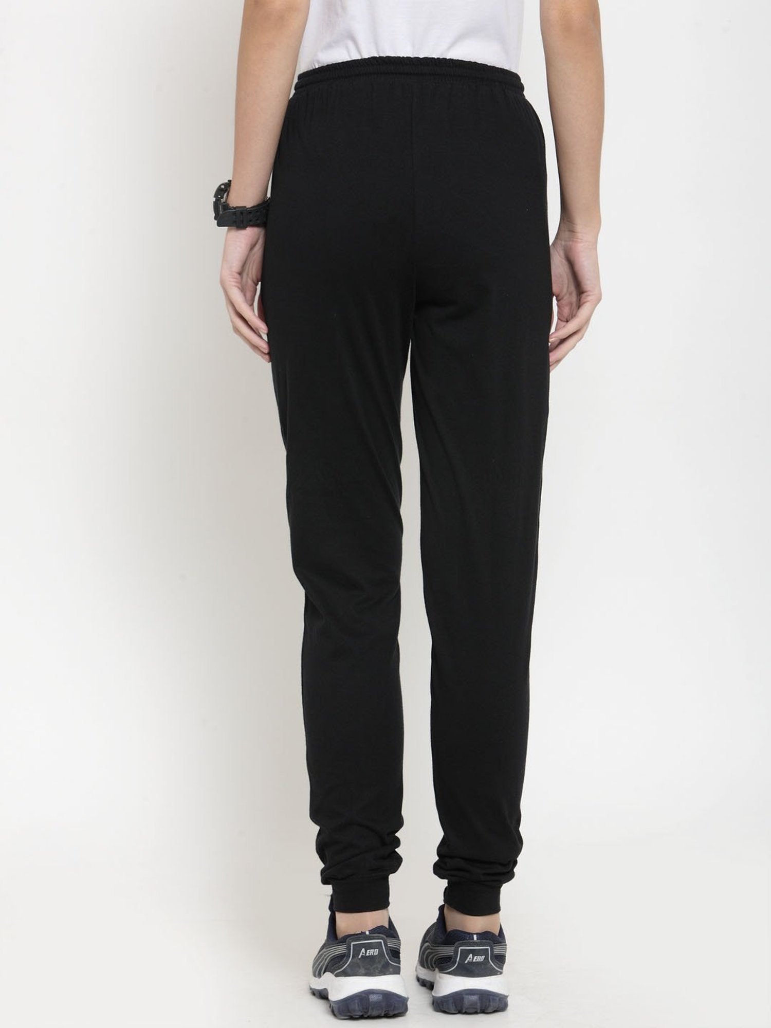 Boston Club Black Cotton Trackpants