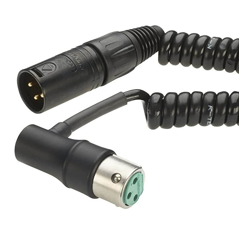 4 of Coiled Microphone Cable 315 with Neutrik Male Low profile Right Angle Female XLR Connectors