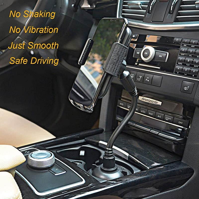 Car Cup Holder Phone Mount  Adjustable Gooseneck Smart Phone Car Cradle for iPhone 7 7P 8 8P X XS XRSamsung Galaxy S10 S9 Huawei Universal Hands Free Phone Holder