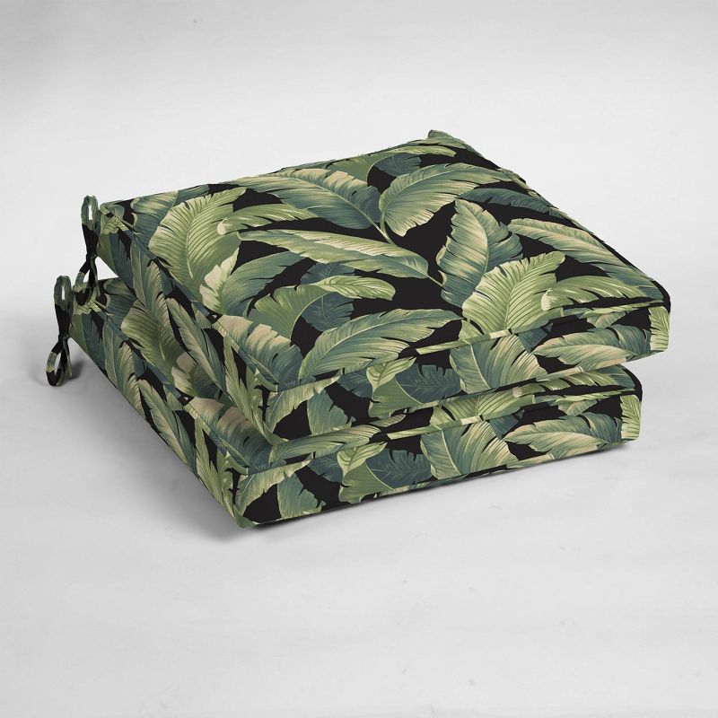 2pk Cebu Single Welt Outdoor Seat Cushions Onyx - Arden Selections