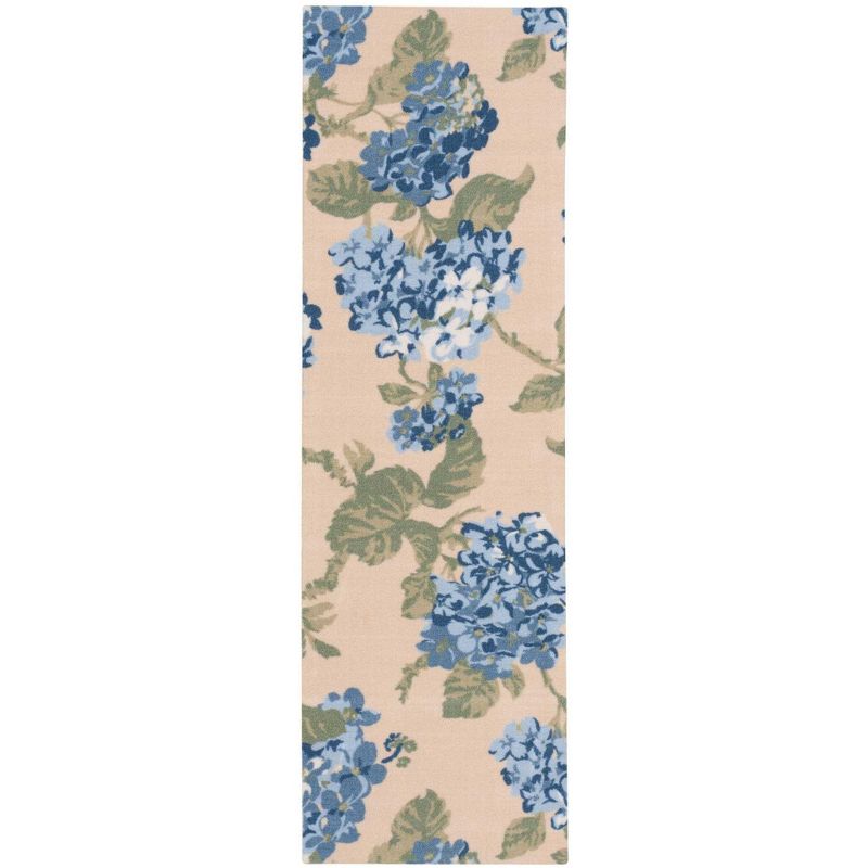 1'10"x6' Runner Indoor and Outdoor Runner Blue - Waverly