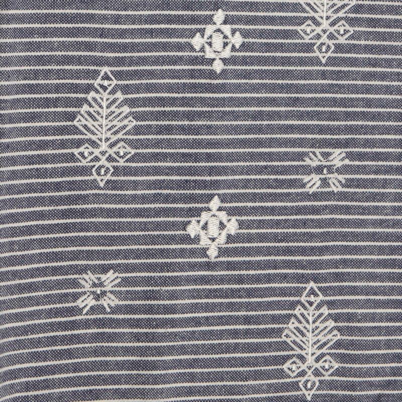 Multicolor Striped 27 x 18 Inch Woven Kitchen Tea Towel with Hand Sewn Fringe - Foreside Home & Garden