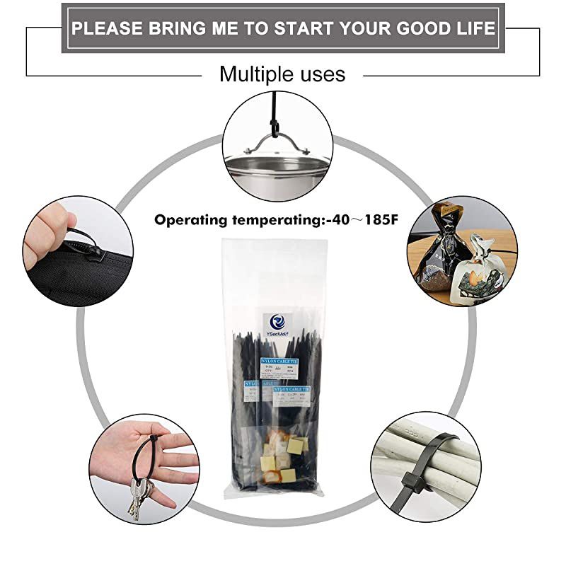 zip ties heavy duty with selflocking 660 pack 4681012 Inch Multisize multicolorNot easy to break and loose cable tiesUV Resistant zip tietie warpsplastic tiesblack and white