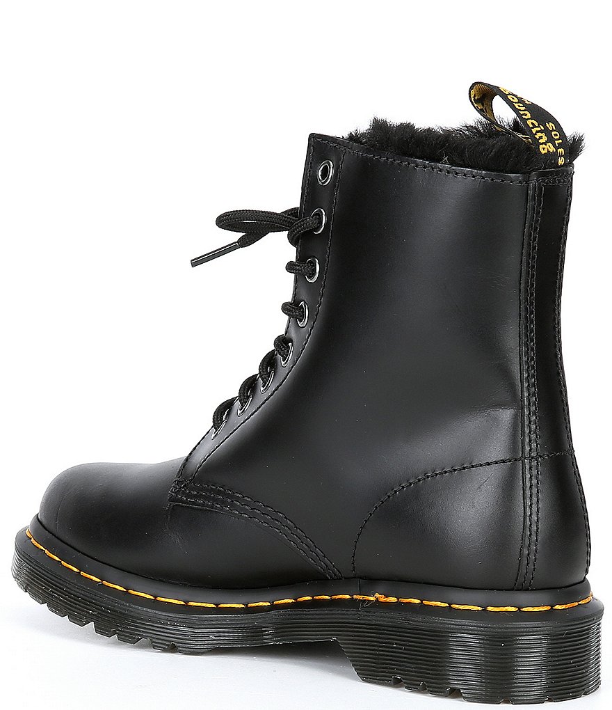 Dr. Martens Women's 1460 Serena Faux Fur Lined Combat Boots