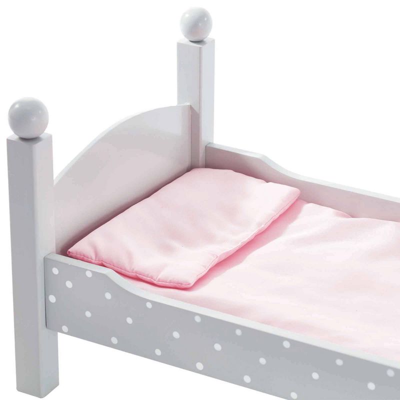 Olivia's Little World - 18" Doll Furniture - Double Bunk Bed (Gray Polka Dots)
