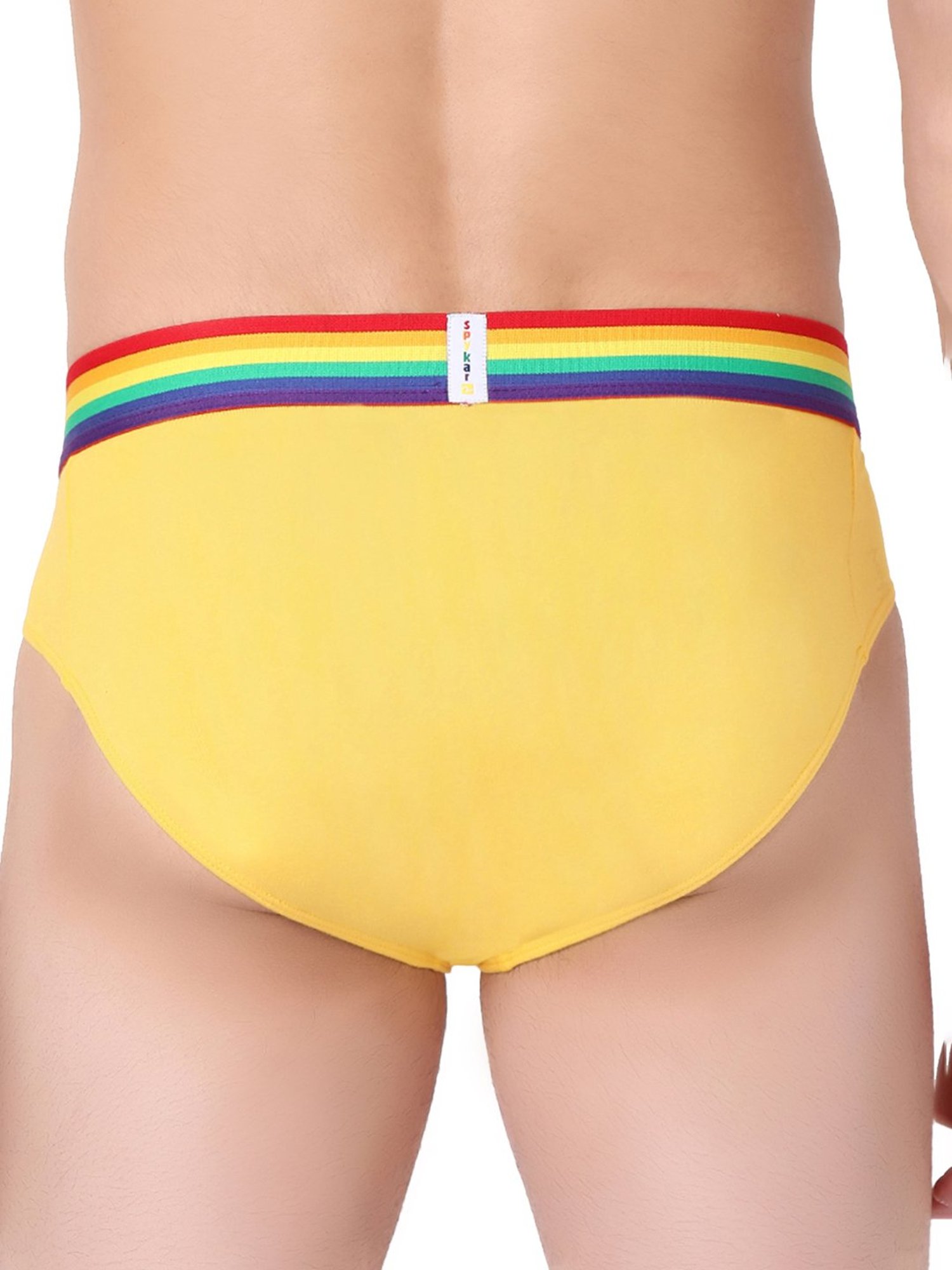 UnderJeans by Spykar Yellow Regular Fit Briefs