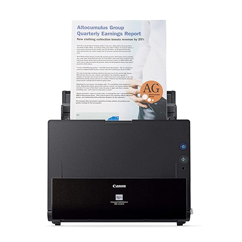 ImageFORMULA DR-C225 II Office Document Scanner, Black - 3258C002