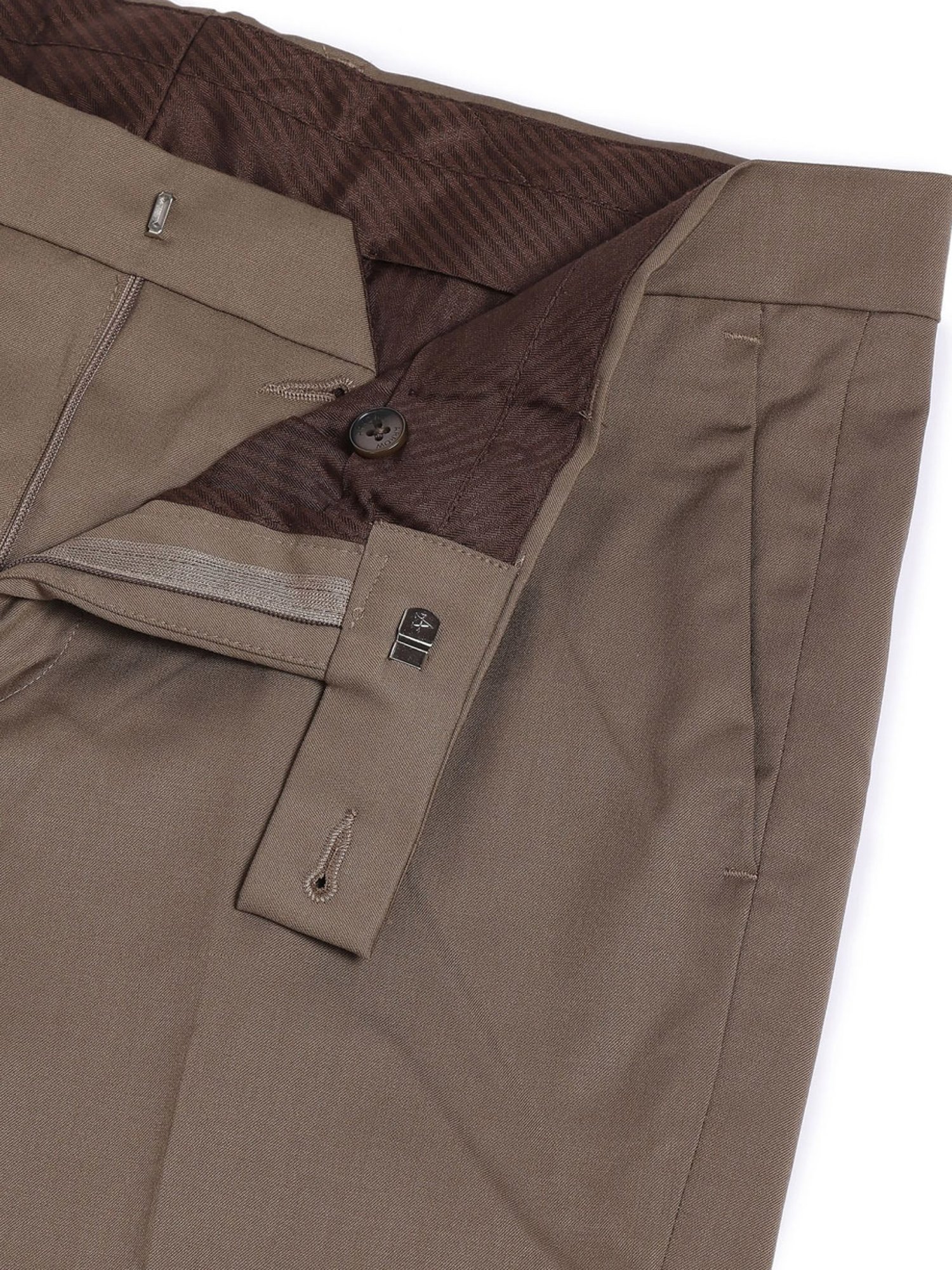 Arrow Stone Grey Regular Fit Trousers