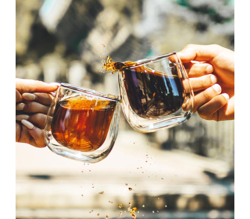 GROSCHE FRESNO Double Walled Glass Cups, Set of 2, 9.2 fl oz each