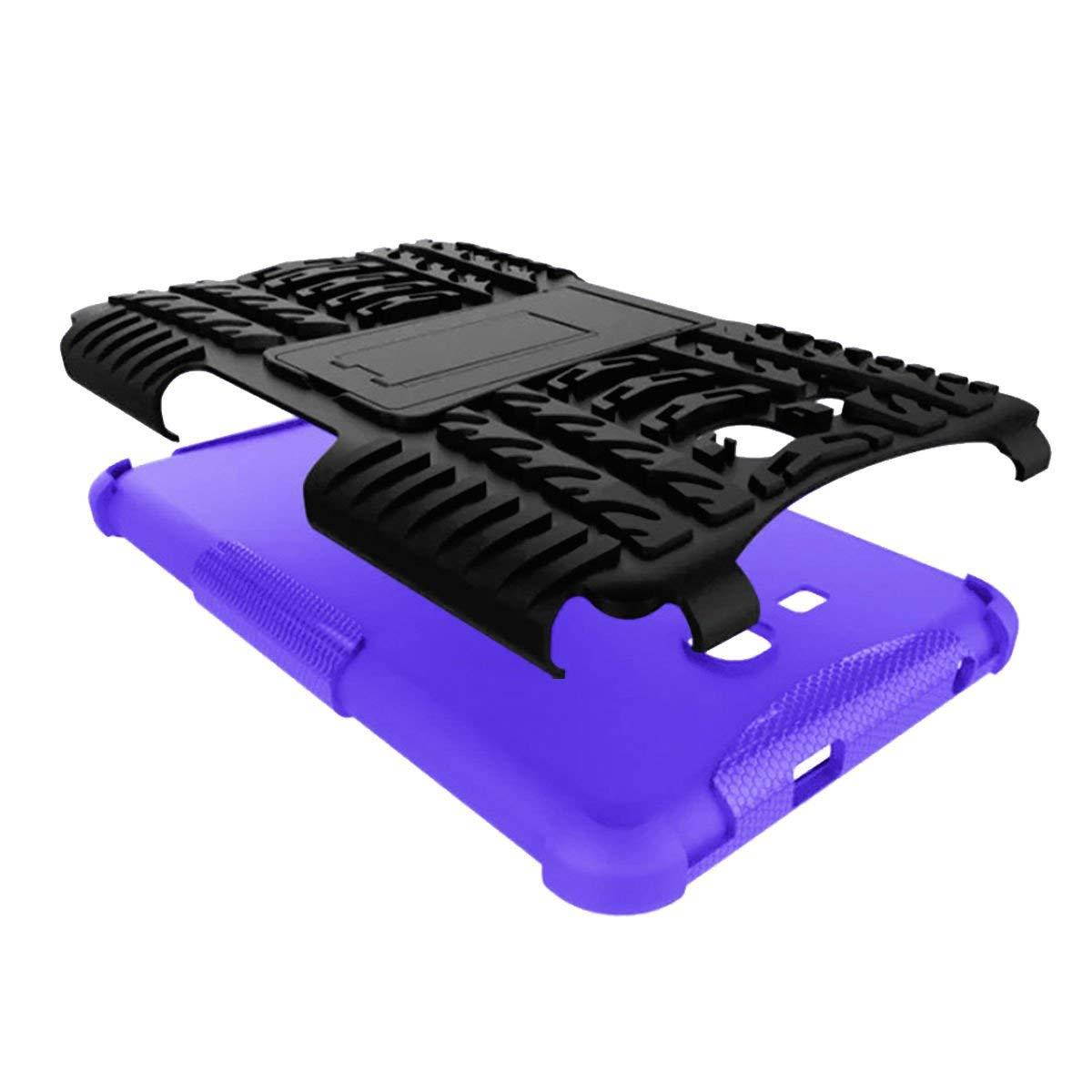 Hybrid Protective Hard Case Cover for Samsung Galaxy Tab 3 Lite 7.0" Purple