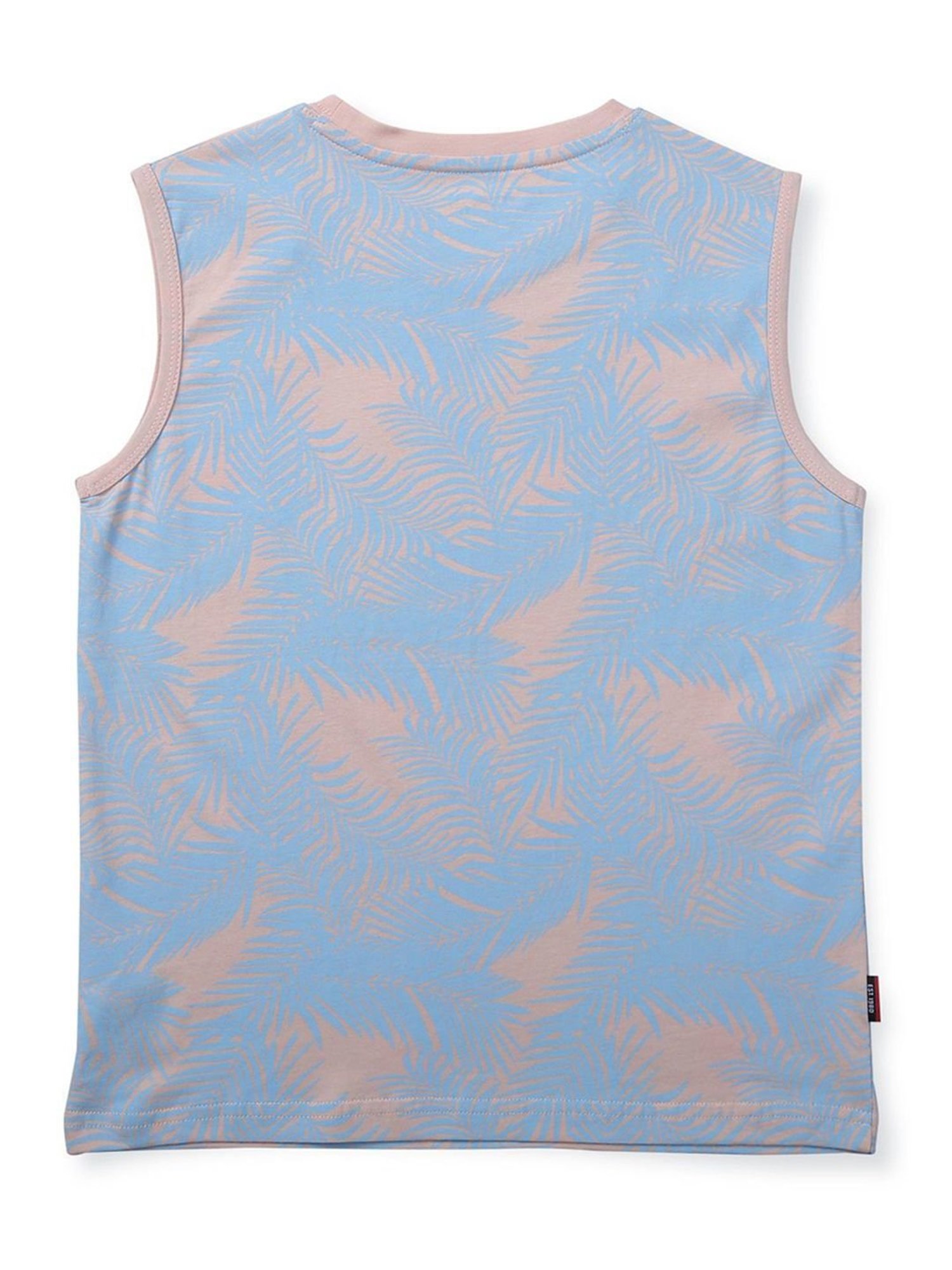 Palm Tree Kids White Printed Vest